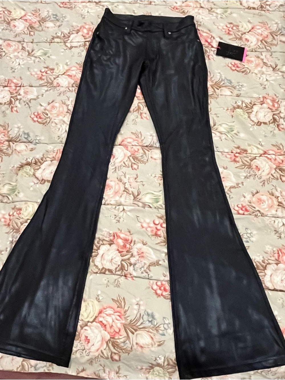 WORNSTAR Never worn Black Faux Leather Flared Pants